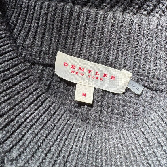 DemyLee Haruhi Cotton Sweater Crewneck in Dark Charcoal Grey Size Medium - Picture 4 of 7